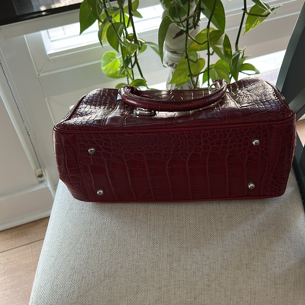 Brighton Elegant Red Crocodile-Embossed Handbag. Perfect for Valentine’s Day! - Picture 3 of 3
